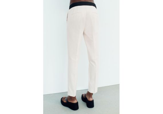 Zara Брюки jogger-waist , Цвет: Бежевый, Размер: XS, изображение 5