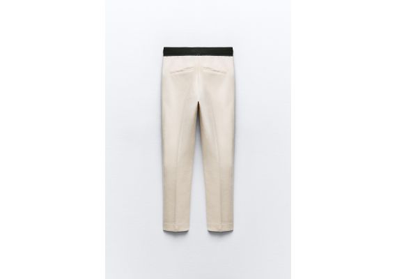 Zara Брюки jogger-waist , Цвет: Бежевый, Размер: XXL, изображение 8