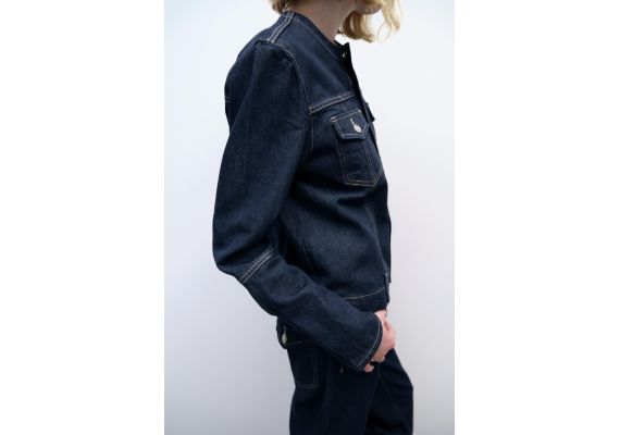 Zara Куртка trf denim jacket , Цвет: Синий, Размер: XS, изображение 4