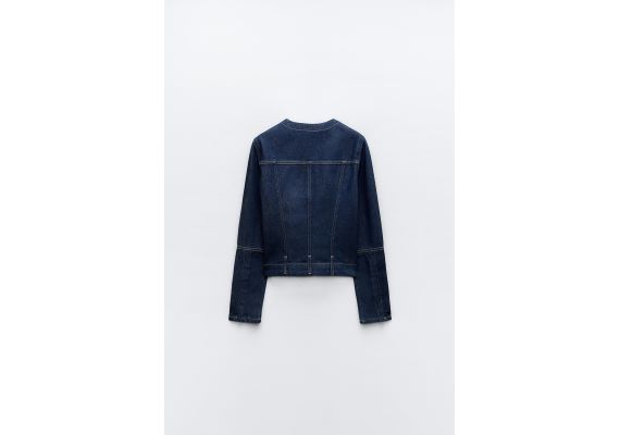 Zara Куртка trf denim jacket , Цвет: Синий, Размер: XS, изображение 8