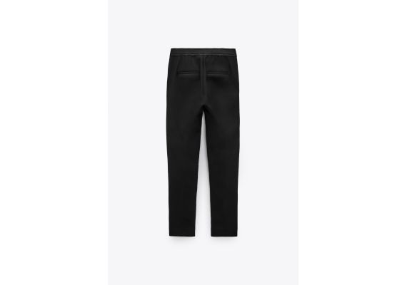 Zara Брюки с завышенной талией jogger-waist , Цвет: Черный, Размер: XXL, изображение 2