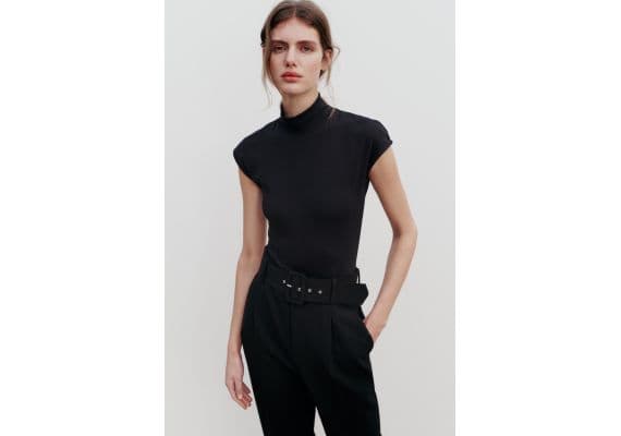 Zara Брюки с подкладкой на поясе , Цвет: Черный, Размер: XS, изображение 3