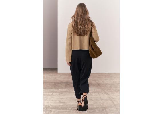 Zara Капри средней посадки из коллекции zara woman, Цвет: Синий, Размер: XS, изображение 5