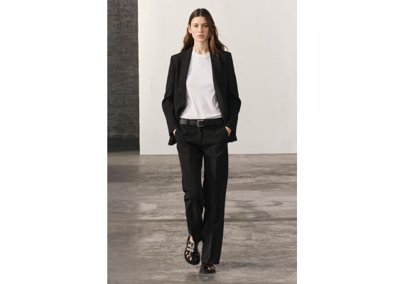 Zara Коллекция zw collection flared trousers , Цвет: Черный, Размер: XS