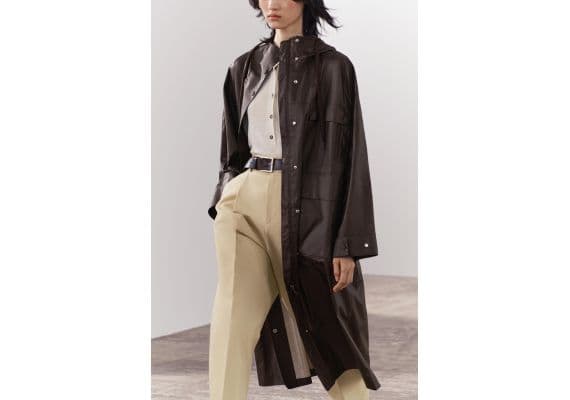 Zara Коллекция zw collection long jacket , Цвет: Оранжевый, Размер: M-L, изображение 2