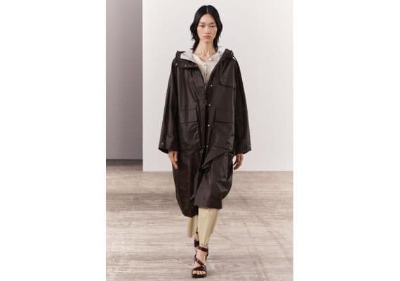 Zara Коллекция zw collection long jacket , Цвет: Оранжевый, Размер: M-L, изображение 4