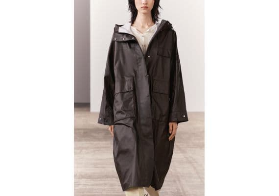 Zara Коллекция zw collection long jacket , Цвет: Оранжевый, Размер: M-L, изображение 5