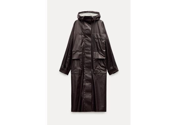 Zara Коллекция zw collection long jacket , Цвет: Оранжевый, Размер: M-L, изображение 7