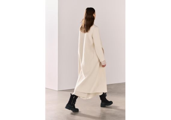 Zara Коллекция zw minimalist wool blend coat , Цвет: Бежевый, Размер: S, изображение 5