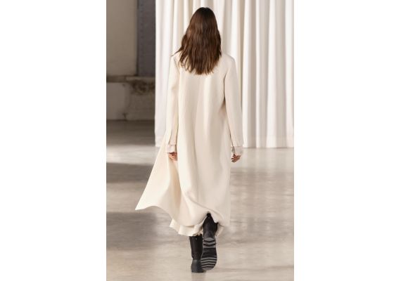 Zara Коллекция zw minimalist wool blend coat , Цвет: Бежевый, Размер: L, изображение 8