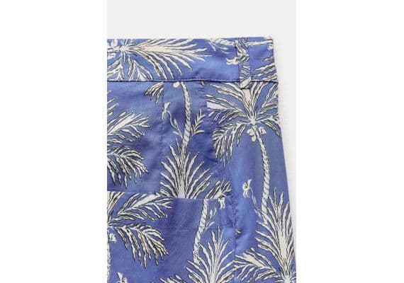 Zara   zw collection printed trousers , Цвет: Синий, Размер: XS, изображение 8