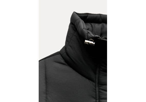 Zara Коллекция zw collection water-repellent quilted nylon anorak , Цвет: Черный, Размер: XS, изображение 10