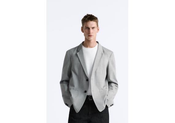 Zara   comfort blazer , Цвет: Серый, Размер: S (US S), изображение 2