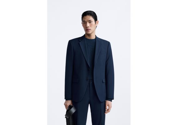 Zara   slim fit suit blazer , Цвет: Синий, Размер: EU 50 (US 40), изображение 2