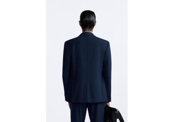 Zara   slim fit suit blazer , Цвет: Синий, Размер: EU 52 (US 42), изображение 3