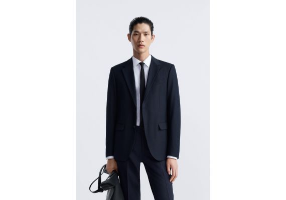 Zara   slim fit suit blazer , Цвет: Синий, Размер: EU 44 (US 34), изображение 2