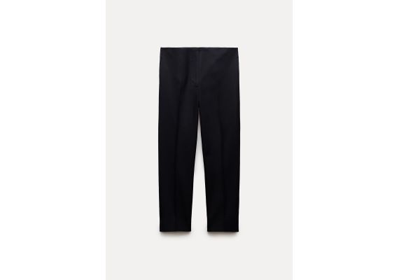 Zara   zw collection straight cropped trousers , Цвет: Синий, Размер: XS, изображение 3