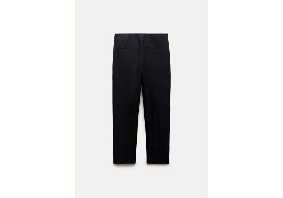 Zara   zw collection straight cropped trousers , Цвет: Синий, Размер: XS, изображение 4