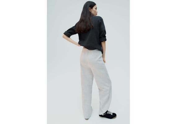 Zara  clean interlock plush straight-leg trousers , Цвет: Серый, Размер: XL, изображение 5