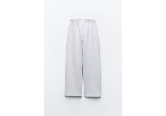 Zara  clean interlock plush straight-leg trousers , Цвет: Серый, Размер: XL, изображение 8