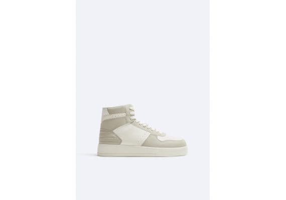 Zara Retro high-top sneakers , Цвет: Бежевый, Размер: 40, изображение 3