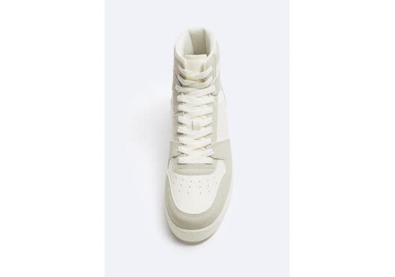 Zara Retro high-top sneakers , Цвет: Бежевый, Размер: 40, изображение 5