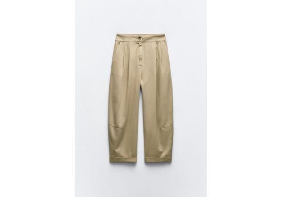 Zara   прямые брюки chino , Цвет: Бежевый, Размер: 34, изображение 3