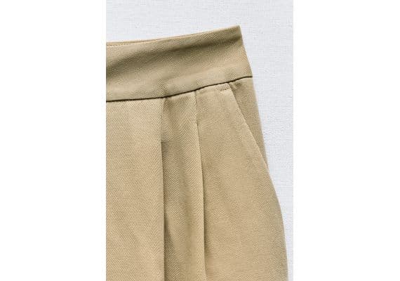 Zara   прямые брюки chino , Цвет: Бежевый, Размер: 34, изображение 5