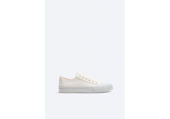 Zara Кеды canvas sneakers , Цвет: Бежевый, Размер: 40, изображение 5