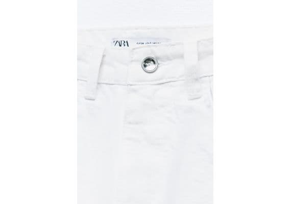 Zara   z1975 regular leg high-waist long length jeans , Цвет: Белый, Размер: 36, изображение 4