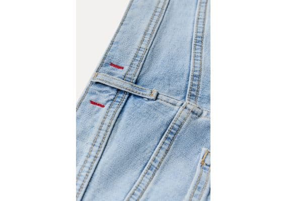 Zara   zw collection slim relaxed fit mid-rise jeans , Цвет: Синий, Размер: 40, изображение 9