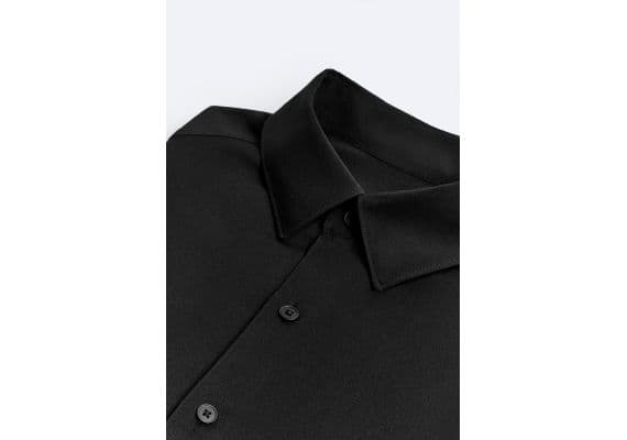 Zara Рубашка stretch shirt , Цвет: Черный, Размер: S (US S), изображение 11