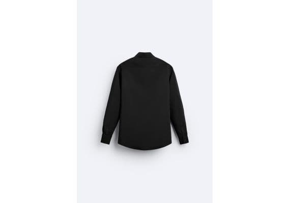 Zara Рубашка stretch shirt , Цвет: Черный, Размер: S (US S), изображение 8