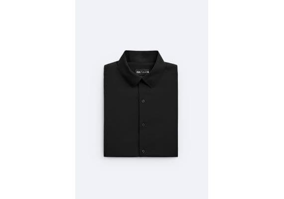 Zara Рубашка stretch shirt , Цвет: Черный, Размер: S (US S), изображение 10