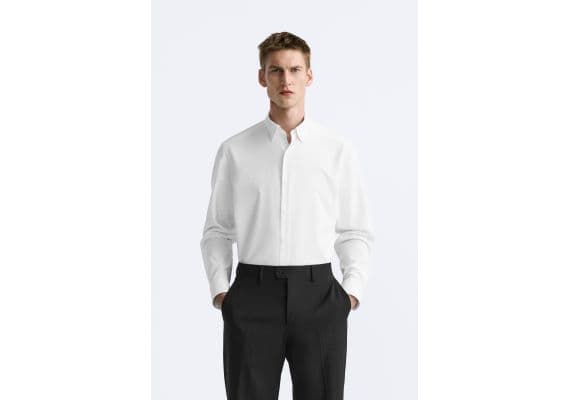 Zara Рубашка stretch shirt , Цвет: Белый, Размер: M (US M), изображение 2