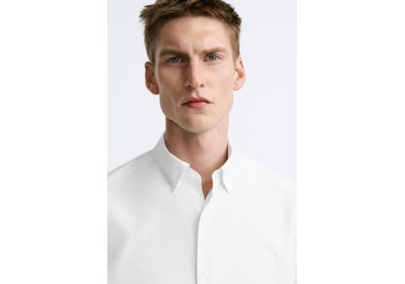 Zara Рубашка stretch shirt , Цвет: Белый, Размер: M (US M), изображение 5