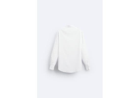 Zara Рубашка stretch shirt , Цвет: Белый, Размер: M (US M), изображение 8