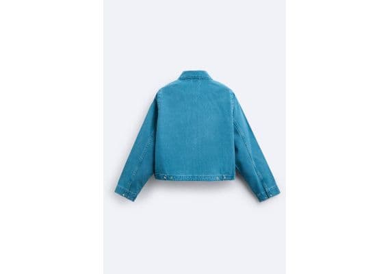 Zara   boxy fit denim jacket , Цвет: Синий, Размер: S (US S), изображение 7