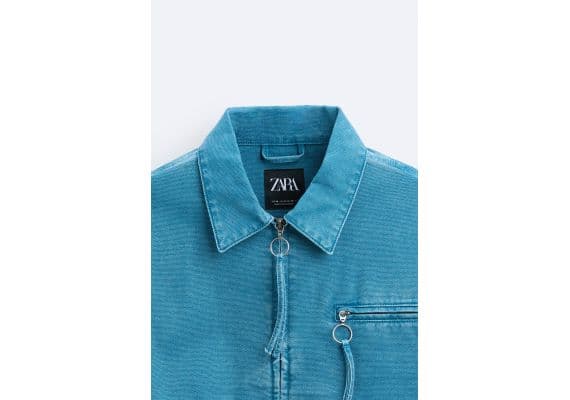 Zara   boxy fit denim jacket , Цвет: Синий, Размер: S (US S), изображение 8