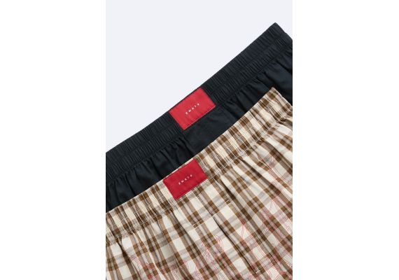 Zara   pack of 2 contrast poplin boxers , Цвет: С принтом, Размер: M, изображение 6