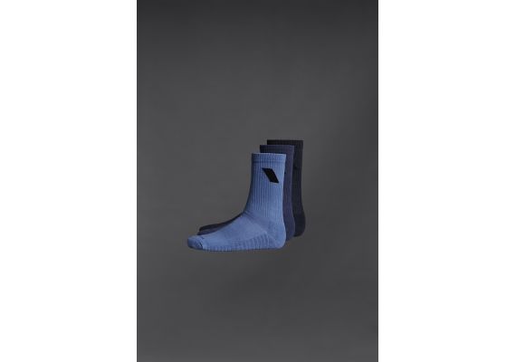 Zara Pack of 3 training socks - набор из 3 пар тренировочных носков, изготовленных из смеси хлопка и полиэстера, Цвет: Синий, Размер: M(39-42) (US M(6-9))