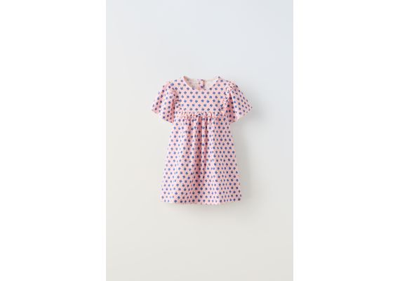 Zara Платье с джаккардовым узором , Цвет: Розовый, Размер: 1½ лет (86 см)