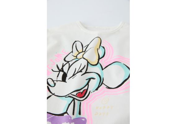 Zara Футболка и бермуды с принтом minnie mouse and friends © disney , Цвет: Белый, Размер: 1½ лет (86 см), изображение 3