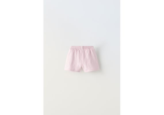 Zara Плюшевые бермуды с вышивкой , Цвет: Розовый, Размер: 1½ лет (86 см), изображение 2