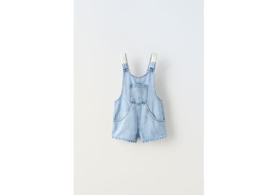 Zara Короткие комбинезоны с кружевными мотивами , Цвет: Синий, Размер: 3 лет (98 см), изображение 3