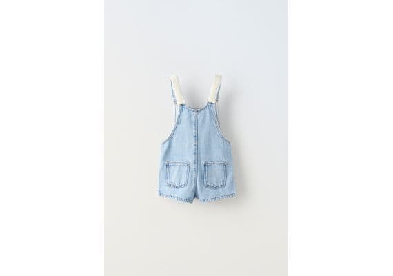 Zara Короткие комбинезоны с кружевными мотивами , Цвет: Синий, Размер: 3 лет (98 см), изображение 4