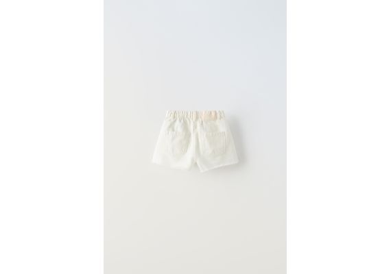 Zara Джинсовые шорты mom fit bermuda shorts , Цвет: Белый, Размер: 3 лет (98 см), изображение 3