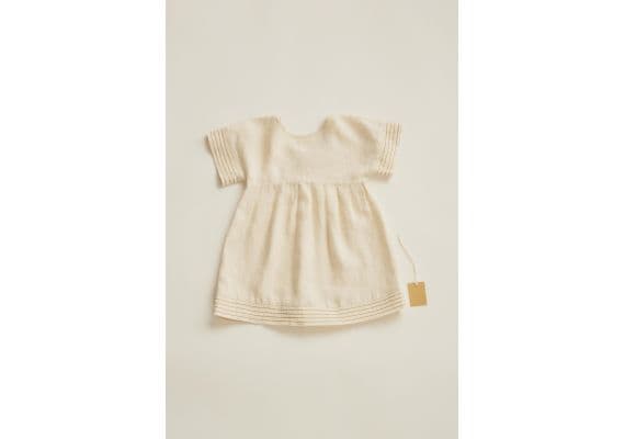 Zara Timelesz- льняное платье с обтачкой , Цвет: Бежевый, Размер: 1½ лет (86 см), изображение 2