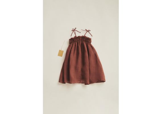 Zara Timelesz - платье из ремного рами , Цвет: Оранжевый, Размер: 1½ лет (86 см), изображение 3