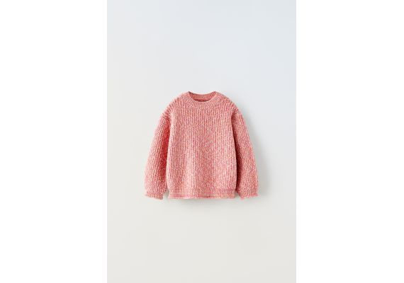 Zara Вязаный свитер из смесовой пряжи , Цвет: Розовый, Размер: 1½ лет (86 см)